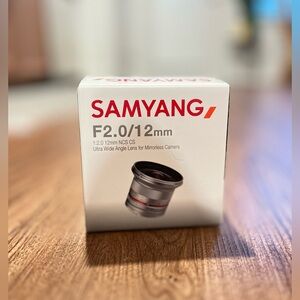 Samyang SY12M-E-BK 12mm F2.0 Ultra Wide Angle Lens for Sony E Cameras, Black